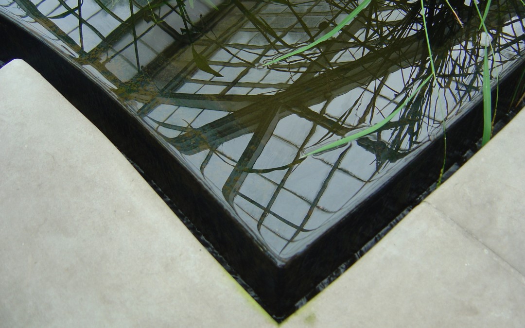Reflection, Weir, Water  metal fabrication and fit    Metal Pool Edge Sample